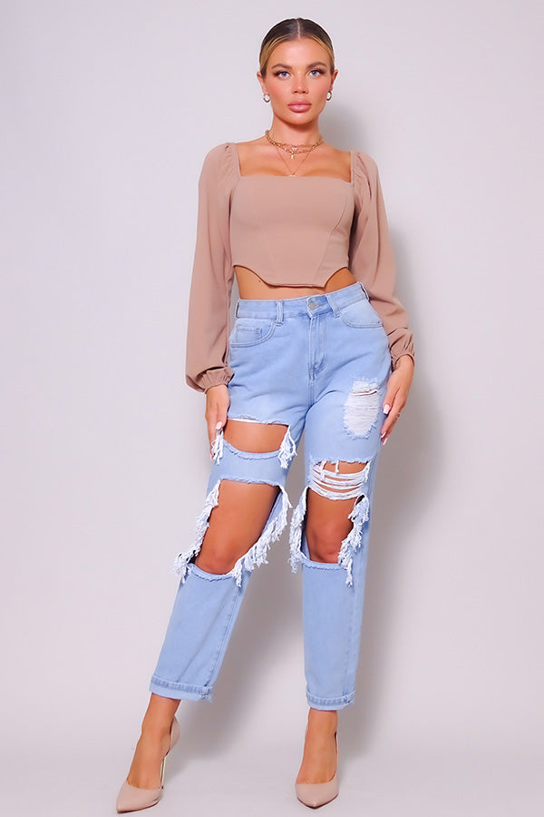 Celleste Volume Sleeve Top