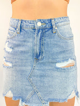 Load image into Gallery viewer, Vintage Wash Premium High Waist Denim Skirt
