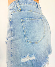 Load image into Gallery viewer, Vintage Wash Premium High Waist Denim Skirt
