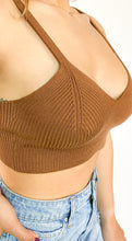 Load image into Gallery viewer, Knit V-Neck Crop Tank
