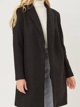 Load image into Gallery viewer, Esther Longline Lapel Coat - Black
