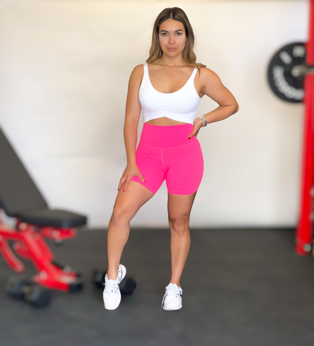 Butter Soft Shorts-Neon Pink