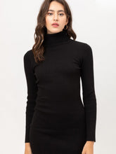 Load image into Gallery viewer, BFF Little Black Turtleneck Dress
