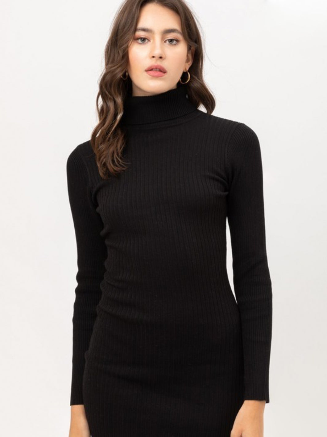 BFF Little Black Turtleneck Dress